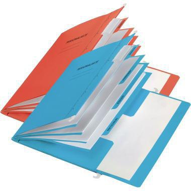 PAGNA Personalmappe 44105-01 DIN A4 rot, 4 Fächer, Hängeschienen, Made in Germany