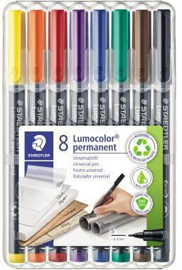 STAEDTLER Lumocolor permanent 313 Folienstift 0,4 mm 8er-Set farbig sortiert