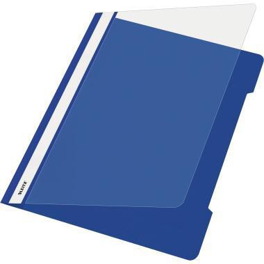 LEITZ Schnellhefter 41910001 DIN A4 für 250 Blatt PVC weiß – reißfeste Hartfolie
