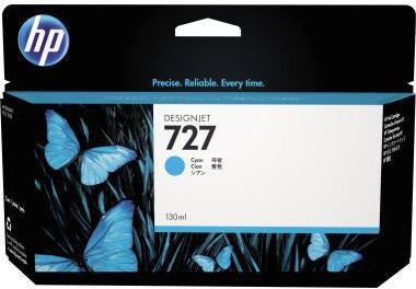 HP Tintenpatrone B3P19A 727 Cyan 130 ml Originalzubehör für Designjet