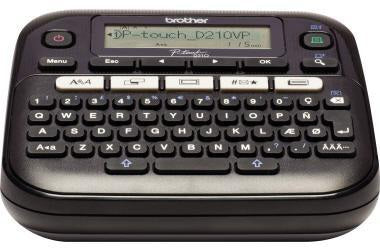Brother P-touch PT-D210VP Beschriftungsgerät mit TZe-Bändern 3,5/6/9/12 mm, Netzadapter & Hartschalenkoffer