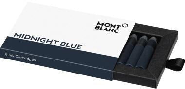 Montblanc Tintenpatrone Midnight Blue 8er-Pack – Standardtintenpatrone für Füllfederhalter