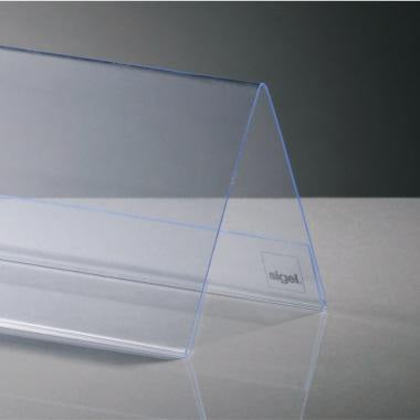 SIGEL Tischaufsteller TA138 Dachform 95x42mm glasklar 10 St./Pack.
