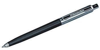Soennecken Kugelschreiber No. 300 – Edelstahl-Finish, blaue Großraummine, auswechselbar