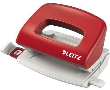 LEITZ Locher NeXXt 50580025 – 10 Blatt, Metall/Kunststoff, rot, ultra-scharfe Lochstempel