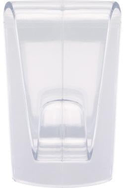 tesa Klebehaken Powerstrips® 77735 – Transparent, 1 kg Tragkraft, 2 Stück inkl. Klebestreifen