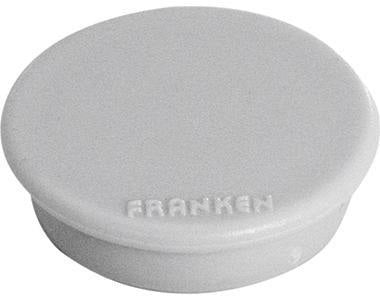 FRANKEN Magnet HM20 09 rund 24 mm weiß 10 St./Pack. – Haftmagnete für Präsentationstafeln