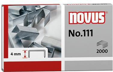 NOVUS Heftklammern No. 111 – 2.000 Stück, verzinkter Stahl, für Heftgeräte und Heftzangen