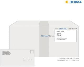 HERMA Universaletikett PREMIUM 4472, 78,7 x 139,7 mm, weiß, 400 Etiketten, A4, für Laserdrucker