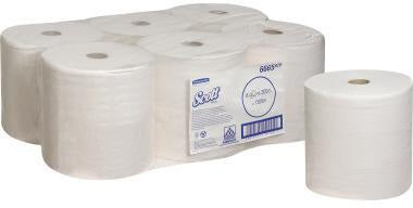 Scott® Handtuchrolle Performance 6665 – 19,8 cm x 200 m, Airflex™, weiß, 6 Rollen