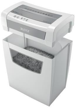 LEITZ IQ Aktenvernichter Office S P4 80990000 – Partikelschnitt P-4, 14 Blatt, superleise