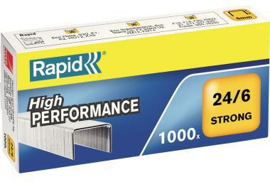 RAPID Heftklammern Strong 24/6 – 1.000 Stück, verzinkter Stahl, für Büroheftgeräte