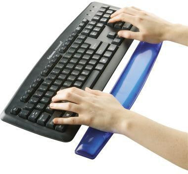 Fellowes Handgelenkauflage Crystal Gel – Transparente Gel-Stütze, rutschfest, 47,15 cm