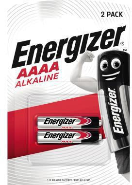 Energizer Batterie AAAA/Piccolo/LR61 2 St./Pack. – Alkaline 1,5 V für anspruchsvolle Geräte
