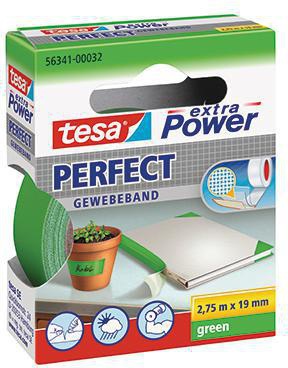 tesa Gewebeband extra Power Perfect 19mm x 2,75m grau – reißfest, wasserfest, UV-beständig