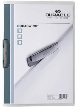 DURABLE Klemmmappe DURASWING 229507 DIN A4 dunkelblau – ohne Lochen und Heften
