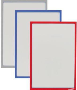 ULTRADEX Infotasche DIN A4 magnetisch grün 5 St./Pack – Magnetrahmen mit starker Haftkraft