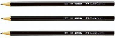 Faber-Castell Bleistift 1111 Sechskant HB schwarz – bruchgeschützt & CO²-neutral