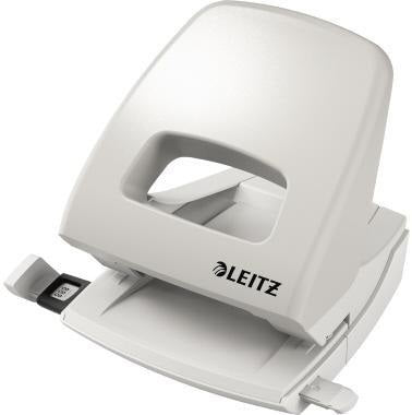 LEITZ Locher NeXXt 5005 – 25 Blatt, 8 cm Lochung, Metall/Kunststoff, rot
