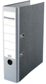 Soennecken Ordner 3321 DIN A4 80mm Pappe gelb – Raumspar-Schlitze & Wolkenmarmor