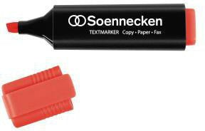 Soennecken Textmarker 3393 mit 2-5 mm Keilspitze in Gelb – bis zu 24 h offen liegen