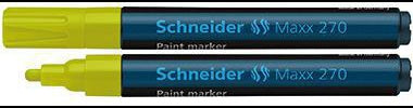 Schneider Lackmarker Maxx 270 – wasserfester Permanentmarker mit 1-3 mm Rundspitze, schwarz