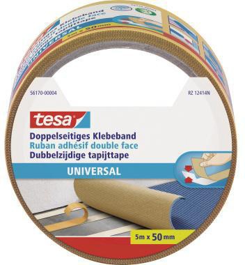 tesa Klebeband Universal 56170-00004-01 doppelseitig klebend 50 mm x 5 m weiß