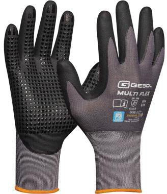 GEBOL Arbeitshandschuh MULTI FLEX Gr. 7 – Nitril-Mikroschaum, nahtlos, ölbeständig
