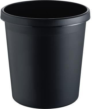 helit Papierkorb the german 18 l rund grün – Kunststoff mit Griffrand, Made in Germany