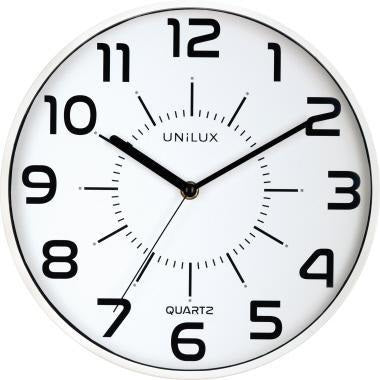 UNILUX Wanduhr Pop Black – Quarzgesteuert, 30 cm, leise, inkl. Batterie