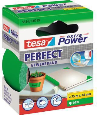 tesa Gewebeband extra Power Perfect 56343-00041 38mm x 2,75m braun – reißfest, wasserfest, UV-beständig