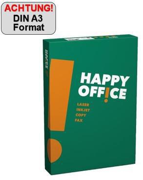 IGEPA Happy Office Kopierpapier DIN A3 80 g/m² holzfrei weiß, 500 Blatt