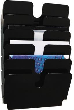 DURABLE Prospekthalter FLEXIPLUS 6 A4 quer, 6 Fächer, schwarz, Made in Germany