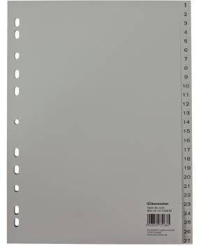 Soennecken Zahlenregister 1519 DIN A4 1-10 volle Höhe PP grau