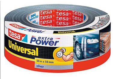tesa Gewebeband extra Power Universal 50mmx50m weiß – reißfest, wasserfest, UV-beständig