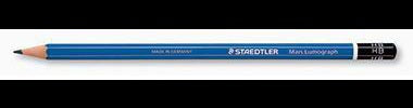 STAEDTLER Mars Lumograph 100-2B Bleistift 2B blau, 17,5 cm, bruchfest, Made in Germany