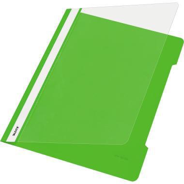 LEITZ Schnellhefter 41910001 DIN A4 für 250 Blatt PVC weiß – reißfeste Hartfolie