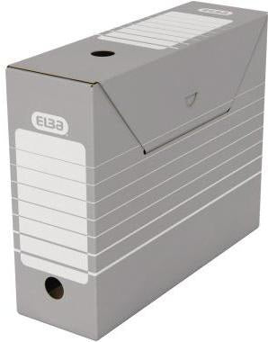 ELBA Archivschachtel tric 9,5 x 26,5 x 34 cm DIN A4 Wellpappe grau/weiß mit Archivdruck