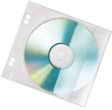 VELOFLEX CD/DVD Hülle 12,8 cm transparent PP 4-fach Lochung 10 Stück