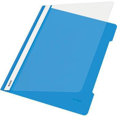 LEITZ Schnellhefter 41910001 DIN A4 für 250 Blatt PVC weiß – reißfeste Hartfolie