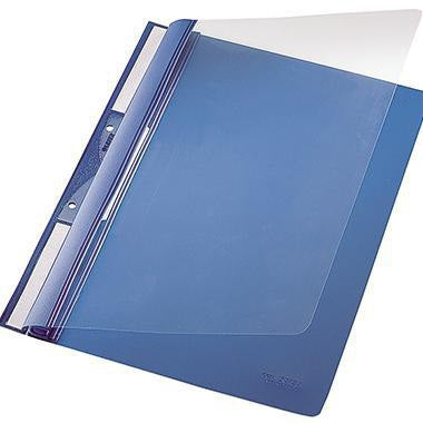 Leitz Einhakhefter 41900025 DIN A4 kaufmännische Heftung PVC rot – Schnellhefter mit Einschubkanal