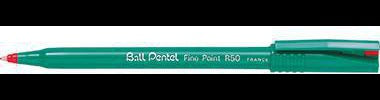 Pentel Ball R50 Tintenroller 0,4 mm Schwarz – Kult-Stift mit plastikgefederter Rundspitze