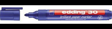 edding Pigmentmarker 30 – Permanentmarker mit Rundspitze 1,5–3 mm, schwarz, Made in Germany