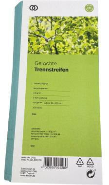 Soennecken Trennstreifen oeco 24 x 10,5 cm blau, 100 Stück, Recyclingkarton, Blauer Engel