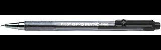 PILOT Kugelschreiber BP-S Matic – 0,3 mm schwarz dokumentenecht, transparenter Schaft