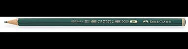 Faber-Castell Bleistift CASTELL 9000 6H dunkelgrün – Made in Germany, FSC-zertifiziert