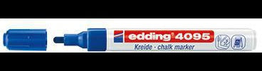 edding Kreidemarker 4095 blau – 2-3 mm Rundspitze für Fenster, Tafeln & Glas
