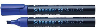 Schneider Permanentmarker Maxx 233 mit Keilspitze 1-5 mm, nachfüllbar, blau