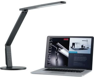 HANSA-TECHNIK Tischleuchte Vario Plus LED – dimmbar, 4 Lichtfarben, USB-Anschluss