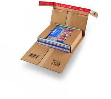 ColomPac Versandverpackung CP 030.08 320x320x60mm braun – extra stabiler Versandkarton mit Selbstklebeverschluss